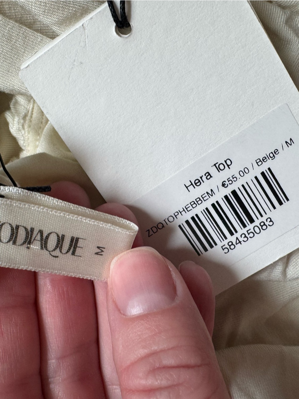 Zodiaque Hera Beige Top - Picture 5 of 6